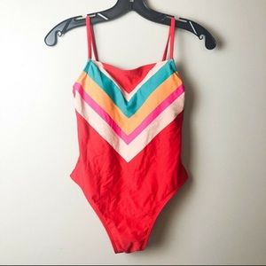 Xhilaration Chevron Retro 70s Inspired Quare Neck